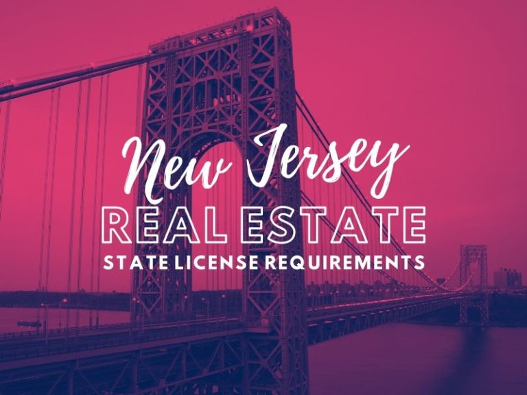 State of  New Jersey Real Estate License Requirements